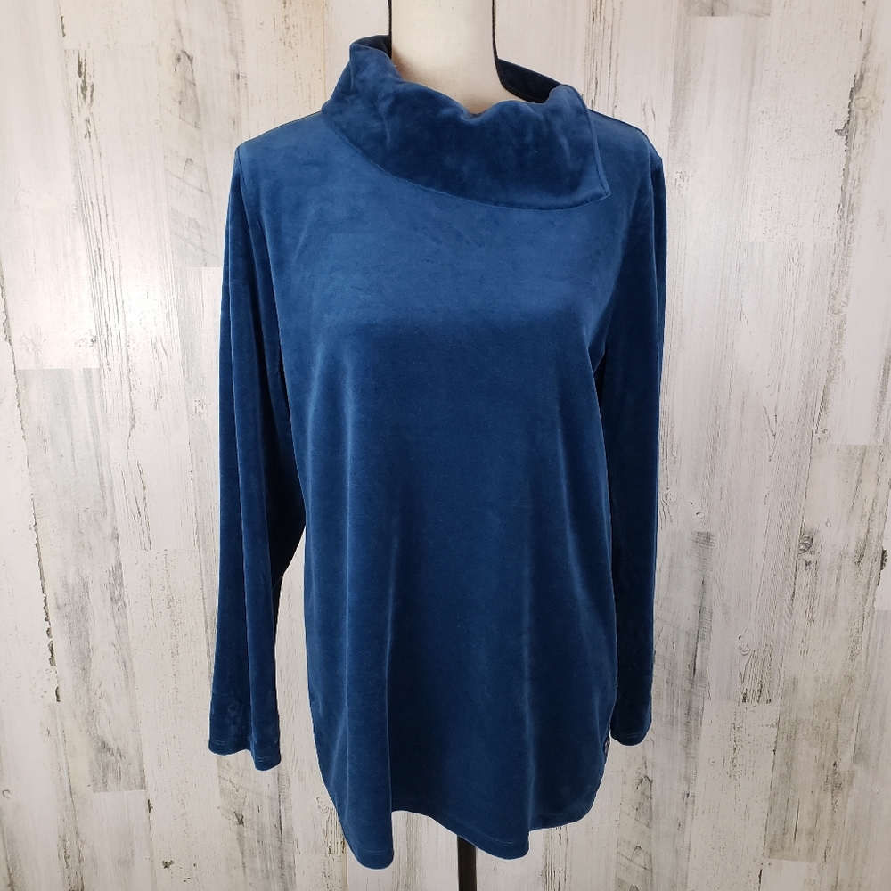 Talbots Velvet Velour Sweatshirt Size Large